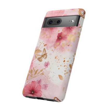 Blush Elegance Floral Mobile Case