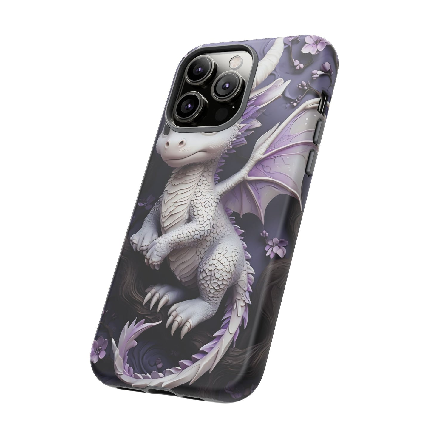 Charming Young Dragon on a Branch Phone Case Design