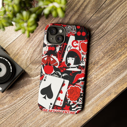 Bold Red & Black Ace Card Phone Case