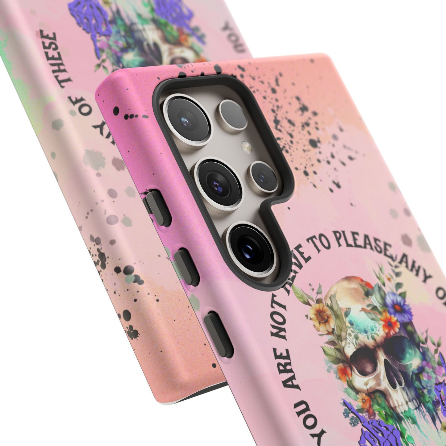 You Are Not Alive to Please Anyone Floral Skull Phone Case Perfect for iPhone, Samsung & Google Pixel, Funny Gift
