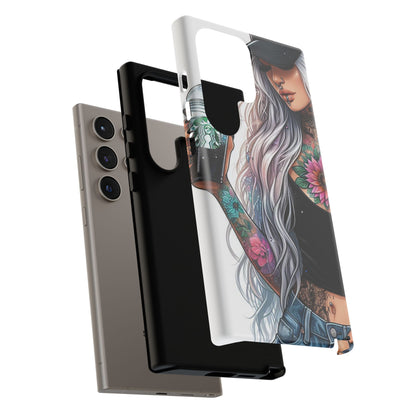 Tattooed Coffee Queen – Edgy Urban Aesthetic Mobile Cover