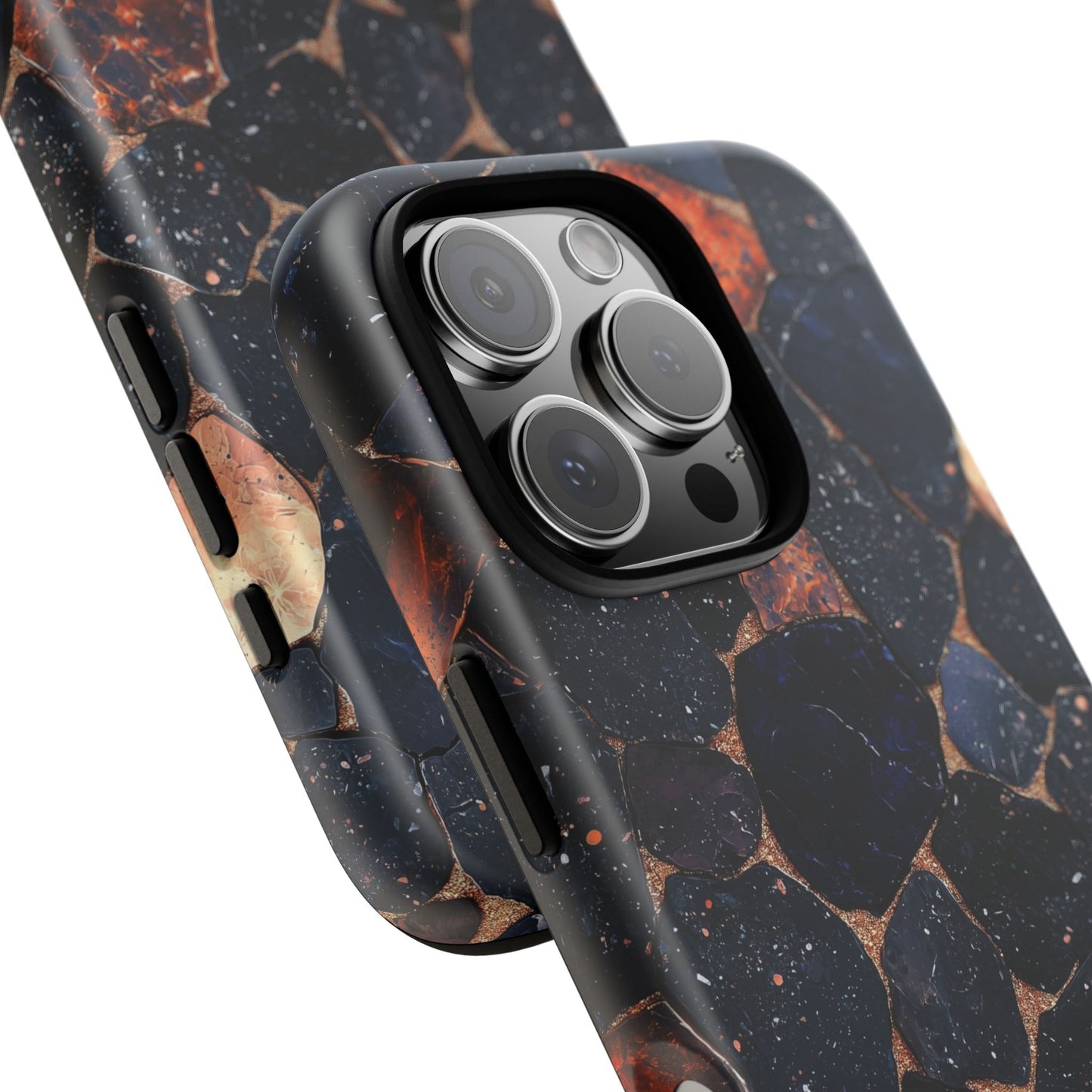 Dark Midnight Terrazzo Phone Case for iPhone, Google Pixel, Samsung