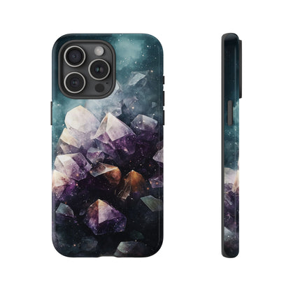 Galactic Amethyst Stones Phone Case for iPhone, Samsung & Google Pixel