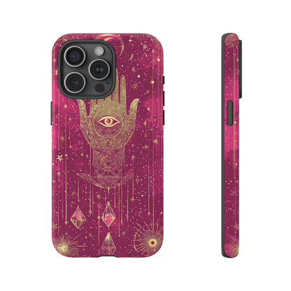 Cosmic Hamsa Boho Phone Case for iPhone, Pixel & Samsung