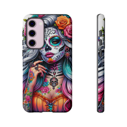 Sugar Skull Goddess – Día de los Muertos Floral Queen Mobile Cover