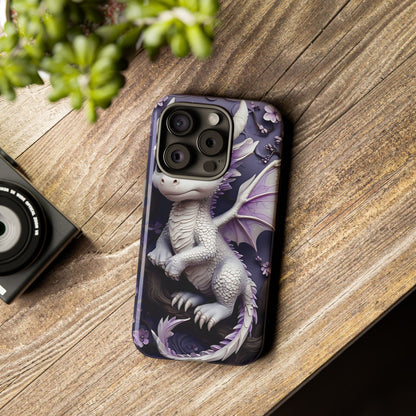 Charming Young Dragon on a Branch Phone Case Design