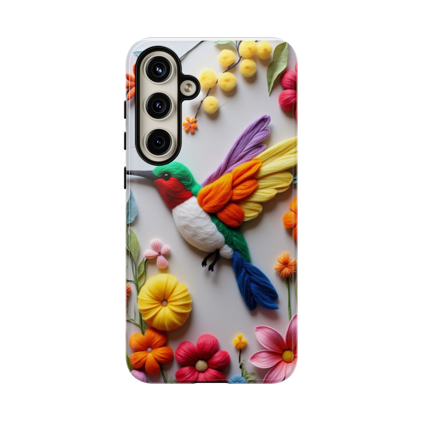 Elegant Hummingbird with Floral Mosaic Design | Nature's Artistic Vibes | iPhone 16 Pro
