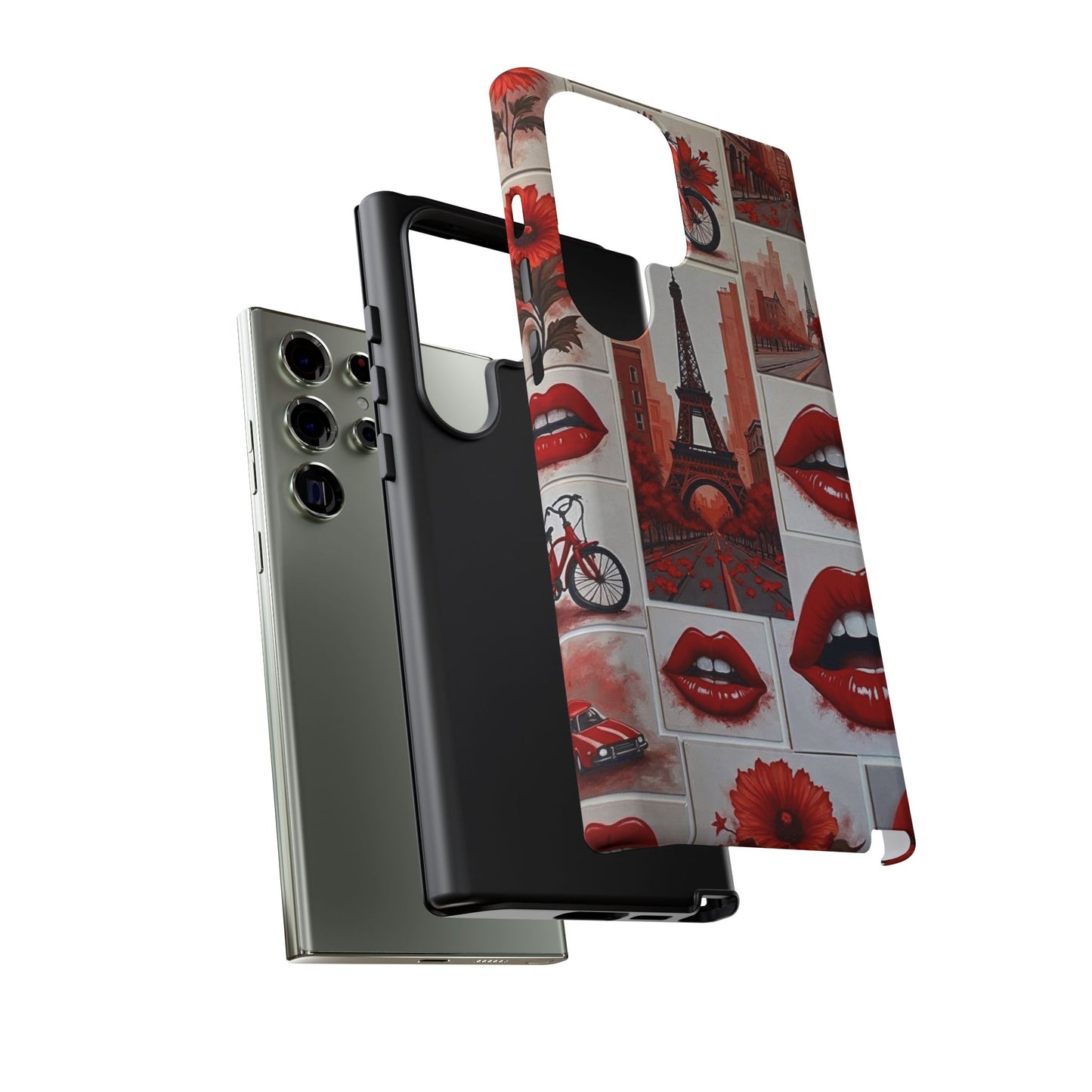 Red Lips & Eiffel Tower Phone Case