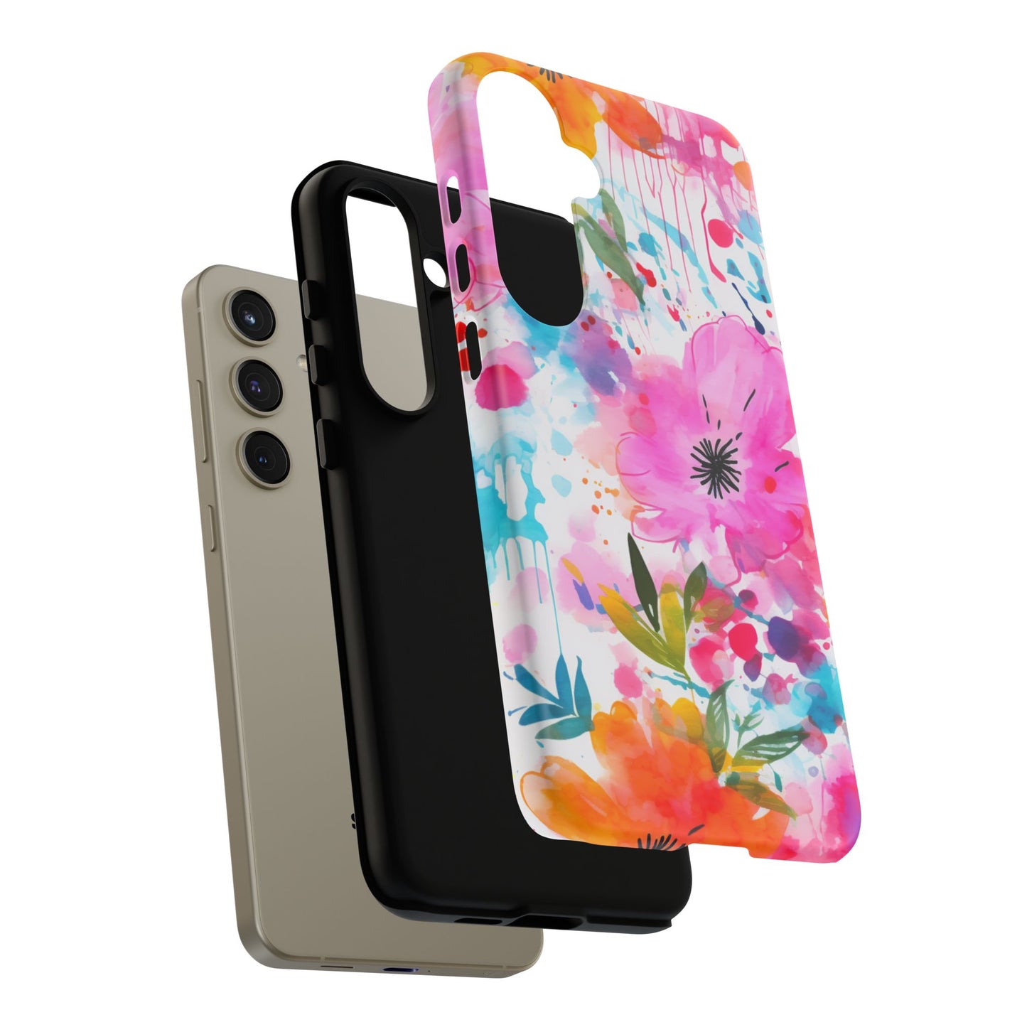 Vibrant Watercolor Floral Phone Case – Artistic & Colorful Design