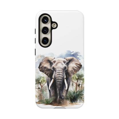 Majestic Watercolor Elephant Mobile Cover – Artistic Wildlife Design