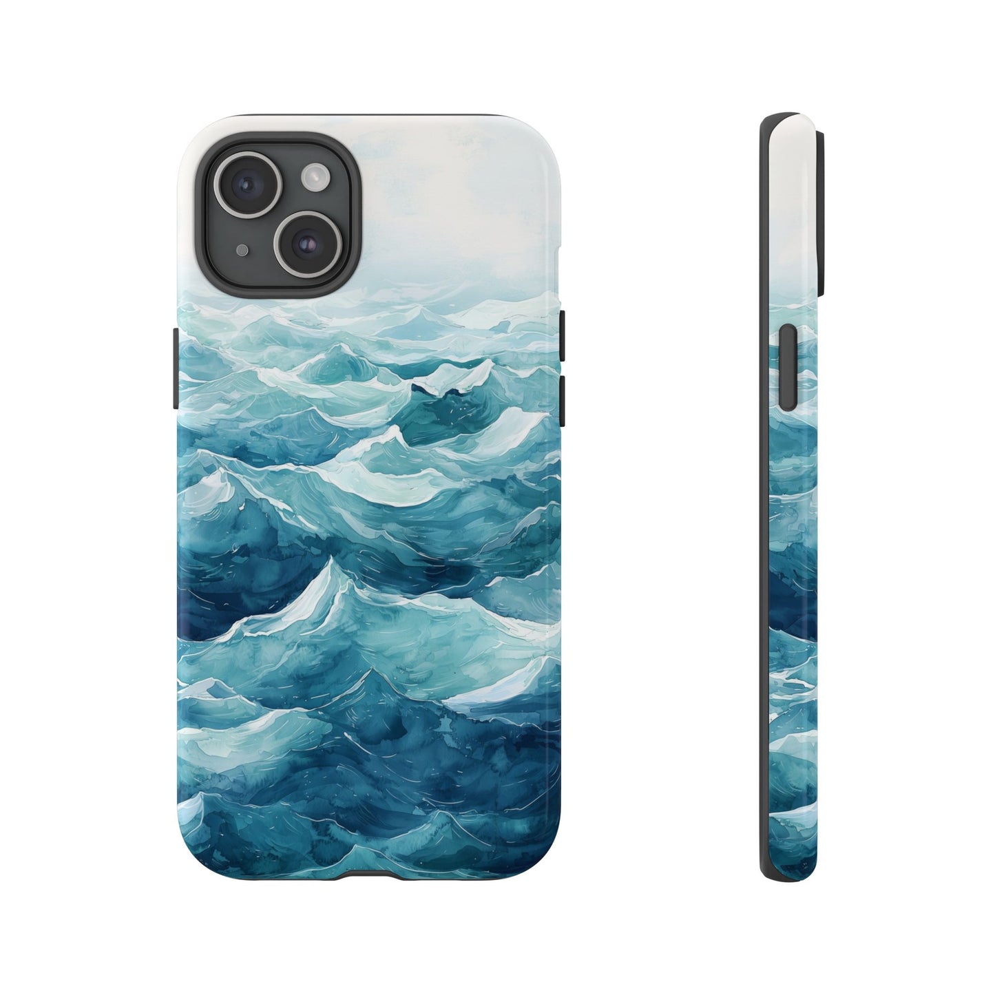 Aqua Drift Watercolor Phone Case for iPhone, google Pixel & Samsung