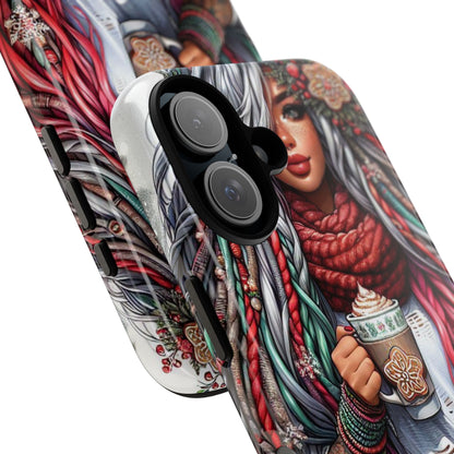 Boho Winter Queen – Cozy Dreads & Holiday Vibes Mobile Cover