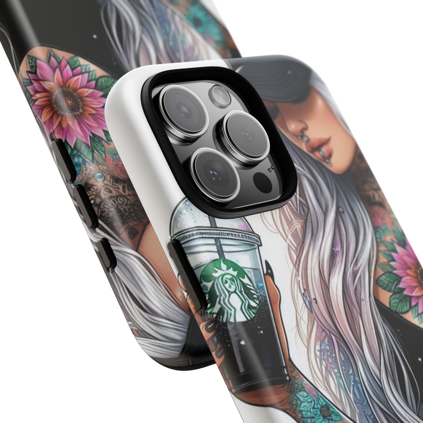 Tattooed Coffee Queen – Edgy Urban Aesthetic Mobile Cover