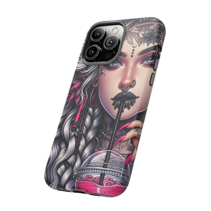 Icy Rebel – Silver Dreads & Edgy Street Chic Mobile Cover