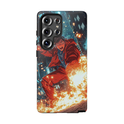 Urban Firestarter | Neon Blaze Hero Phone Case for iPhone, Samsung & Pixel