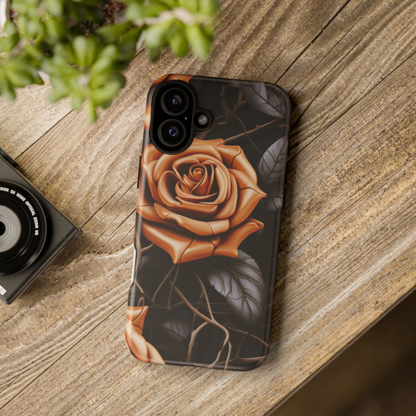 Midnight Gold Rose Mobile Case