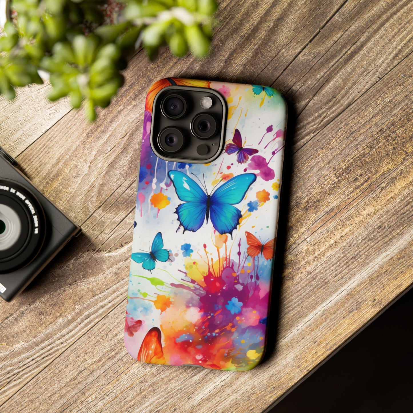 Vibrant Watercolor Butterfly Mobile Case