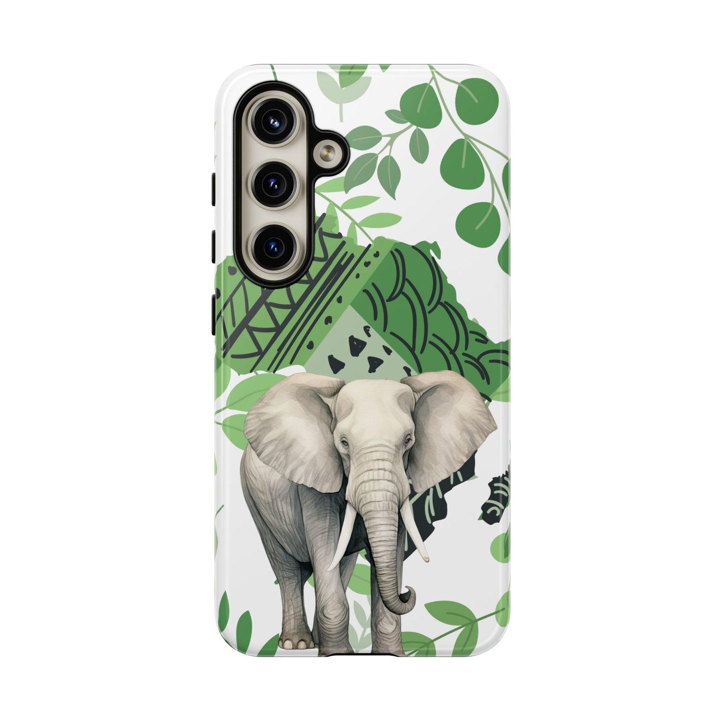 Tropical Elephant Mobile Cover – Nature-Inspired Boho Art