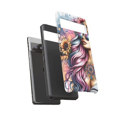 Bohemian Sunflower Queen – Retro Floral Fantasy Mobile Cover