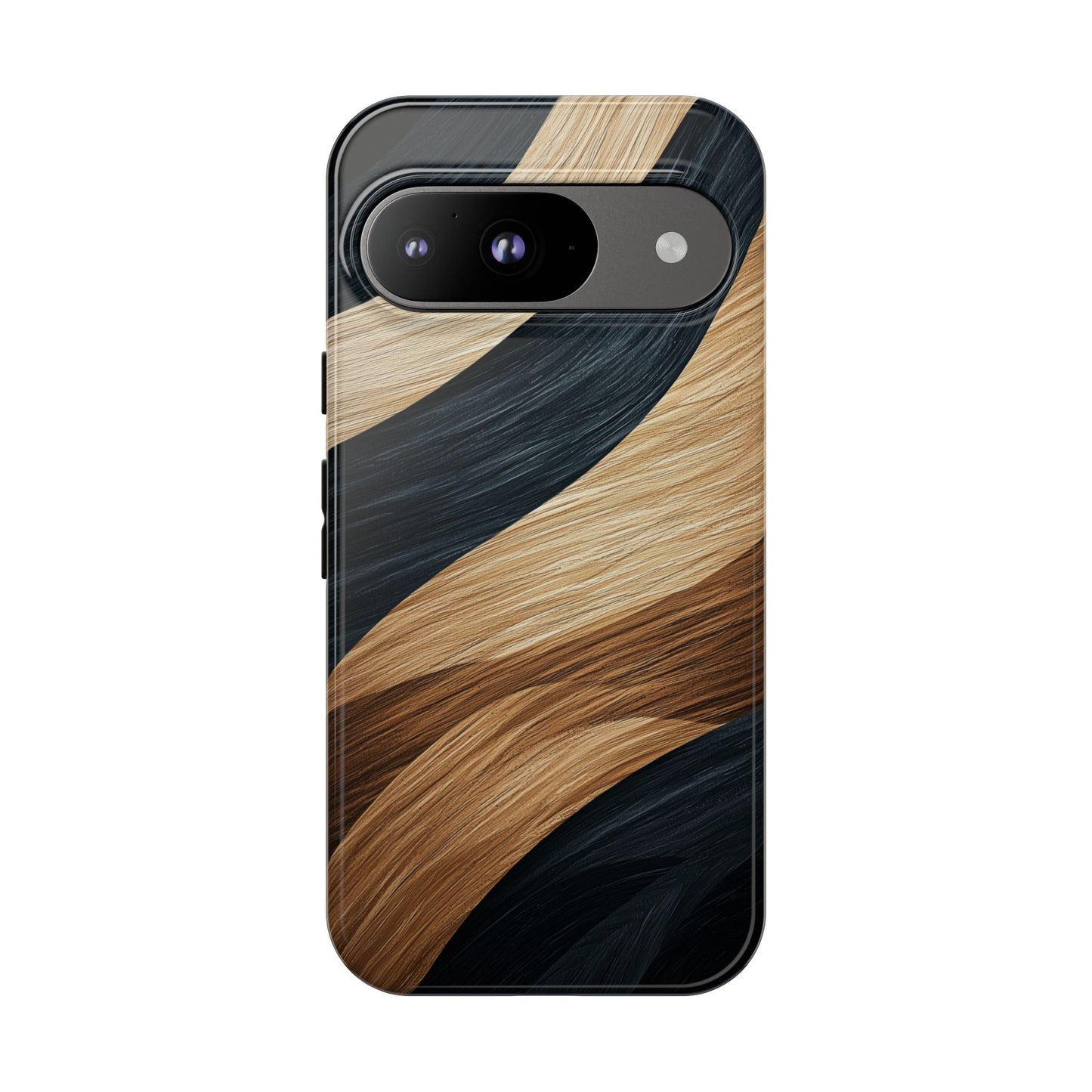 Metallic Black & Gold Zebra Stripes Phone Case for iPhone, Samsung & Google Pixel