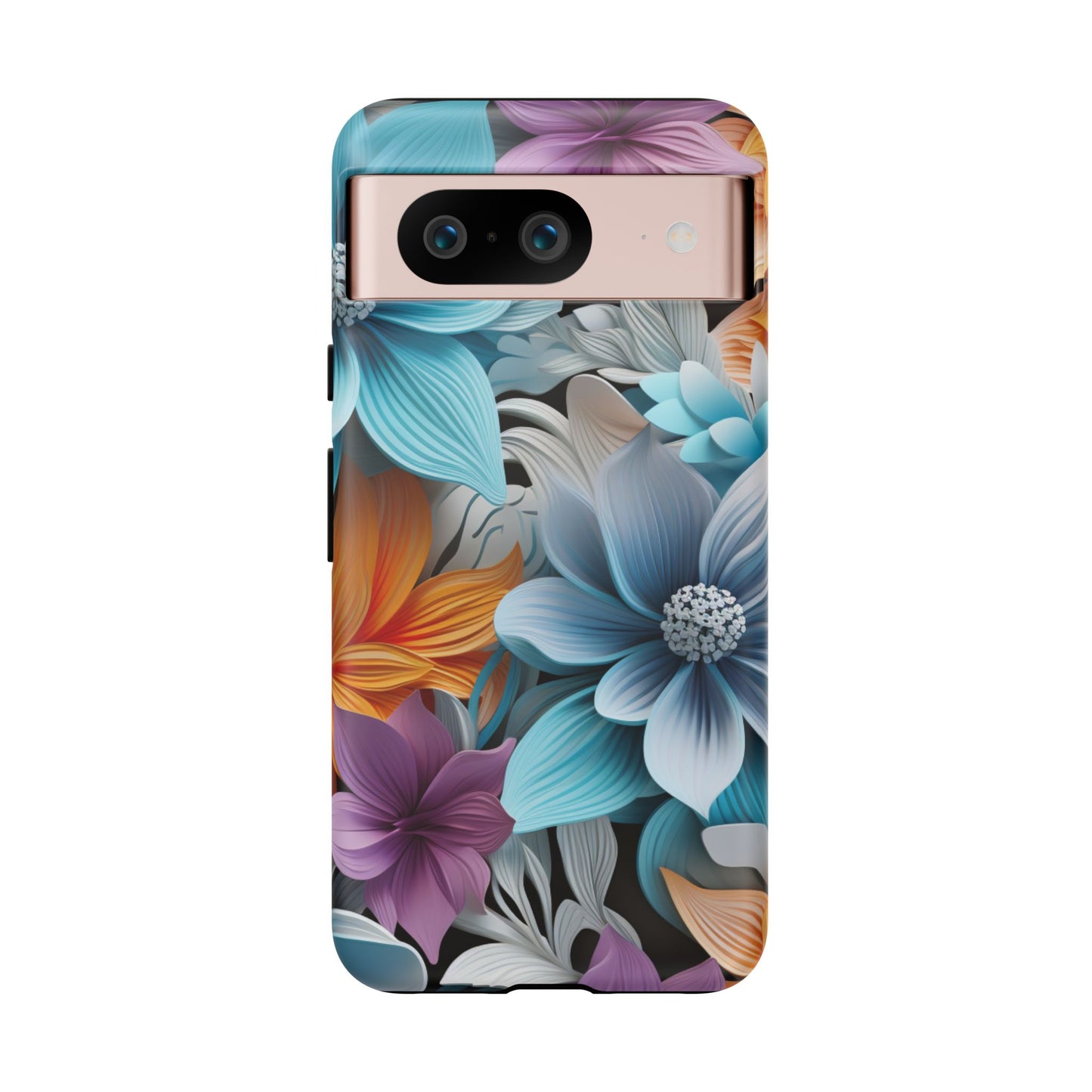 Elegant 3D Floral Bloom Mobile Case – Vivid & Artistic