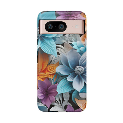 Elegant 3D Floral Bloom Mobile Case – Vivid & Artistic