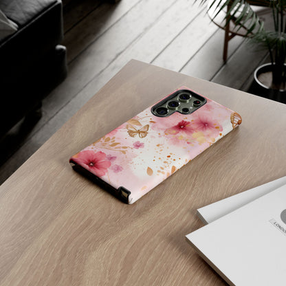 Blush Elegance Floral Mobile Case