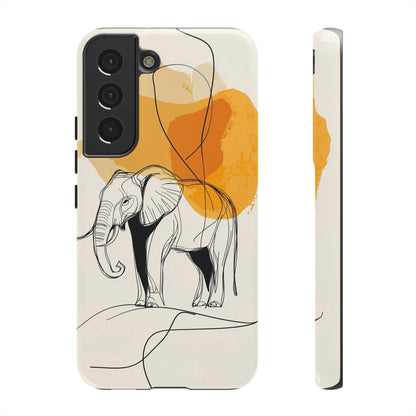 Grace in Strength: Abstract Elephant Sketch Phone Case for iPhone, Samsung & Pixel