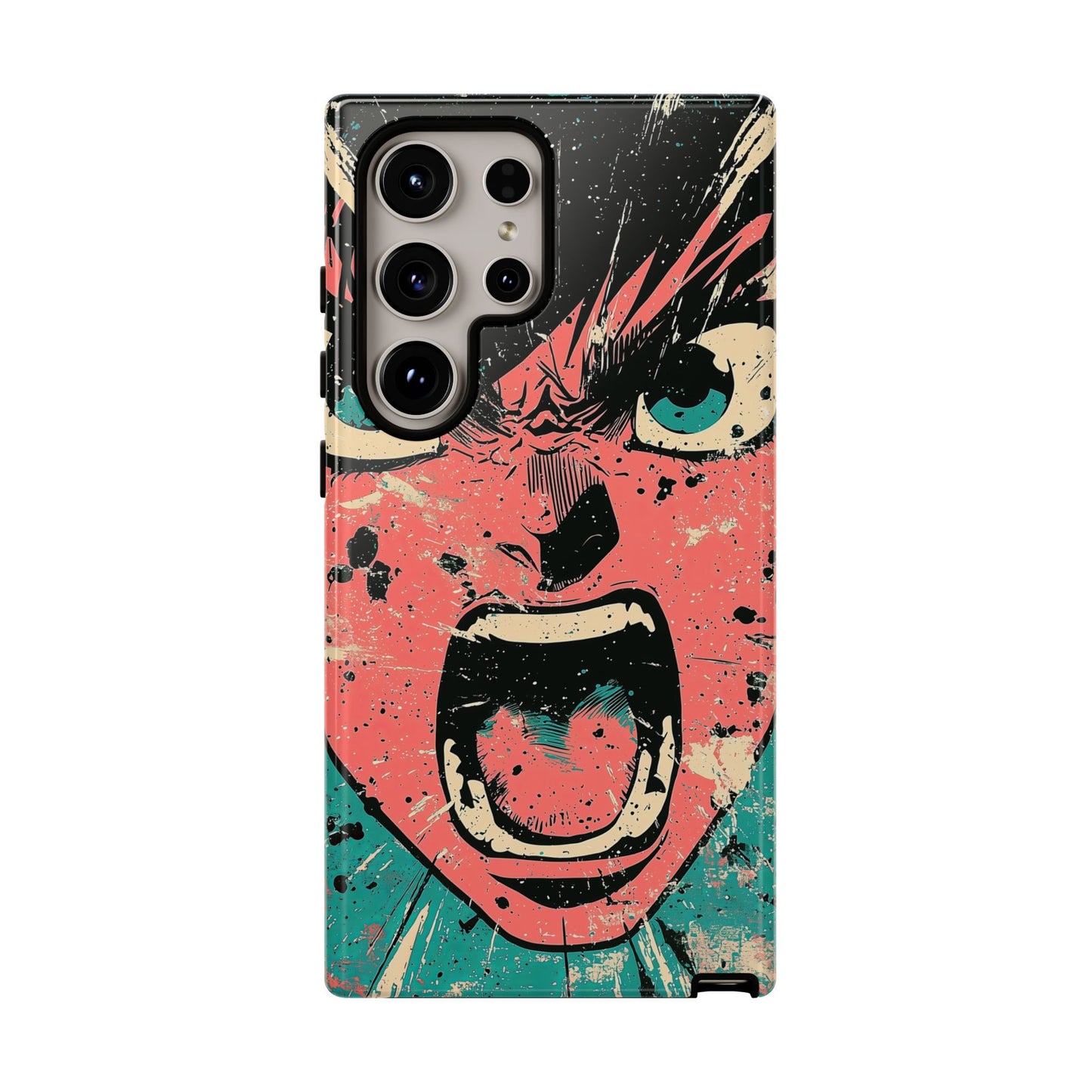 Rage Unleashed | Retro Scream Manga Phone Case for iPhone, Samsung & Pixel