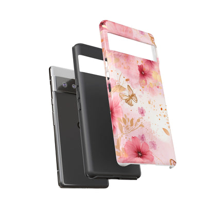 Blush Elegance Floral Mobile Case