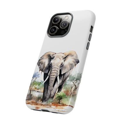 Safari Watercolor Elephant Mobile Cover – Artistic Wildlife Design