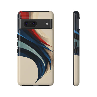 Crimson Flow – Abstract Motion Phone Case for iPhone, Samsung & Pixel