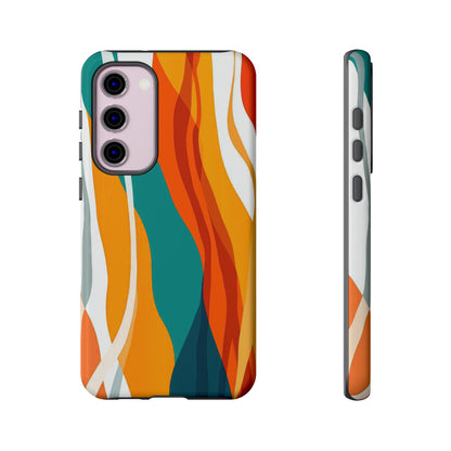 Sunset Waves – Retro Abstract Phone Case for iPhone, Samsung & Pixel