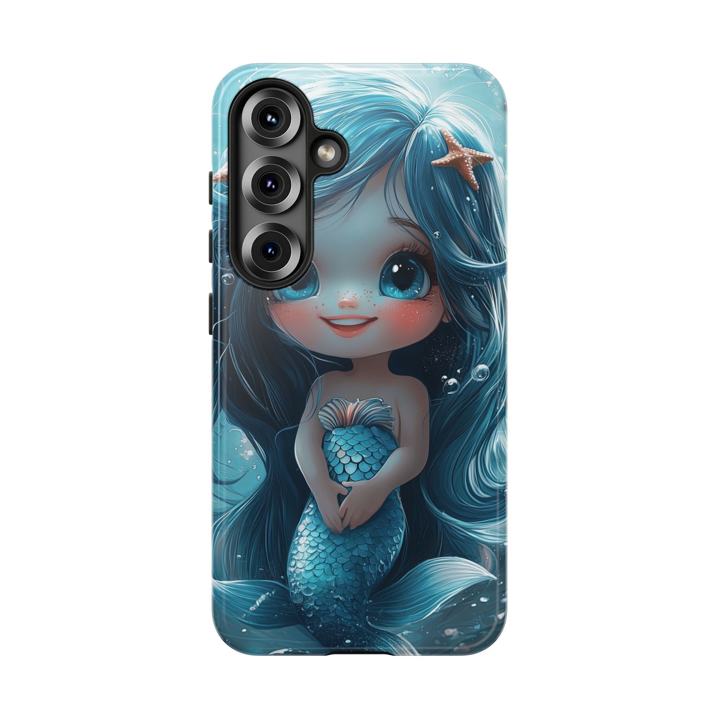 Bubble Bliss - Cute Chibi Mermaid Ocean Phone Case for iPhone, Samsung & Pixel
