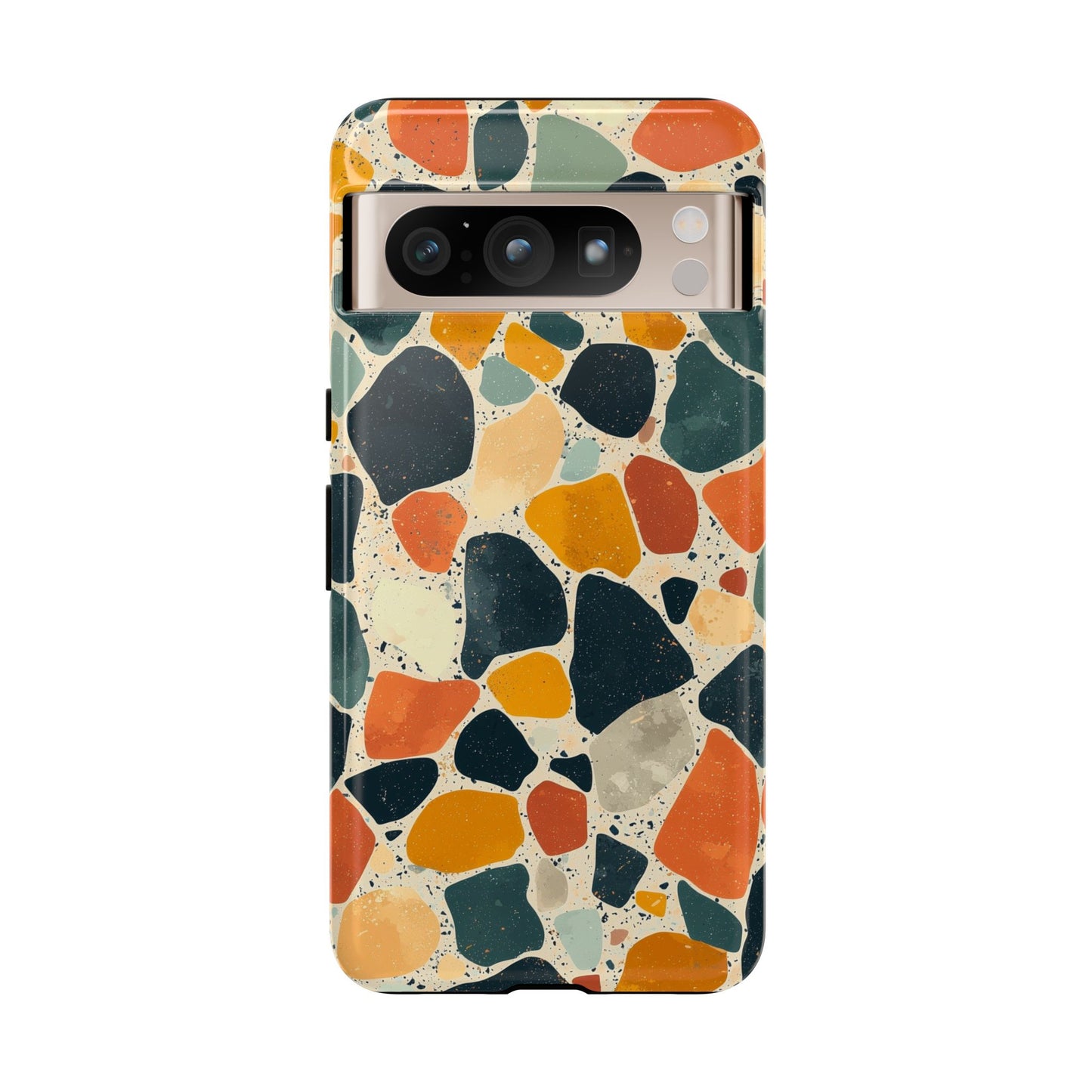 Terracotta & Teal Terrazzo Phone Case for iPhone, google Pixel & Samsung