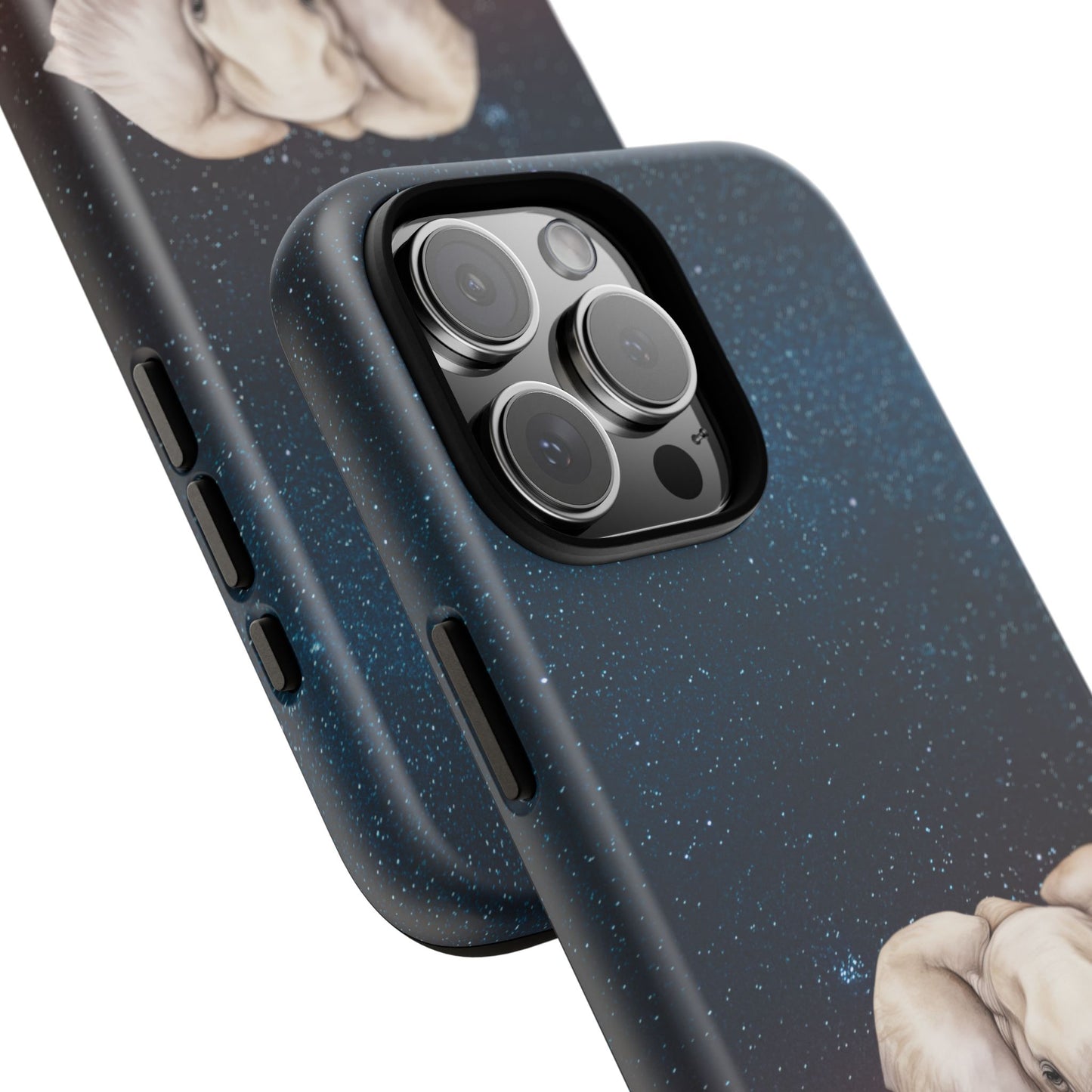 Starry Safari Elephant Family Mobile Cover – Cosmic Wildlife Aesthetic