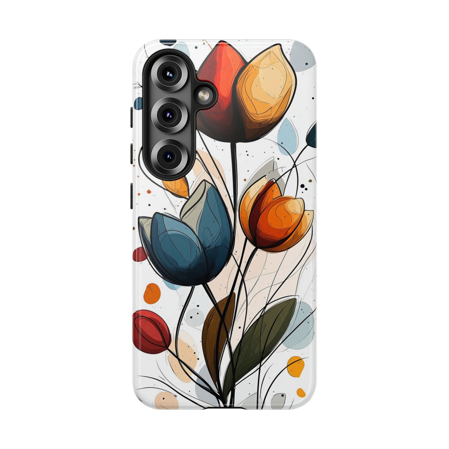 Tulip Whimsy – Artistic Floral Phone Case for iPhone, Pixel & Samsung