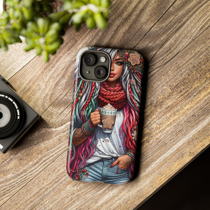 Boho Winter Queen – Cozy Dreads & Holiday Vibes Mobile Cover