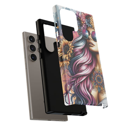 Bohemian Sunflower Queen – Retro Floral Fantasy Mobile Cover