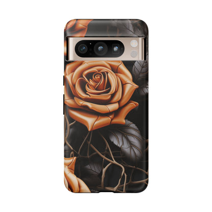Midnight Gold Rose Mobile Case