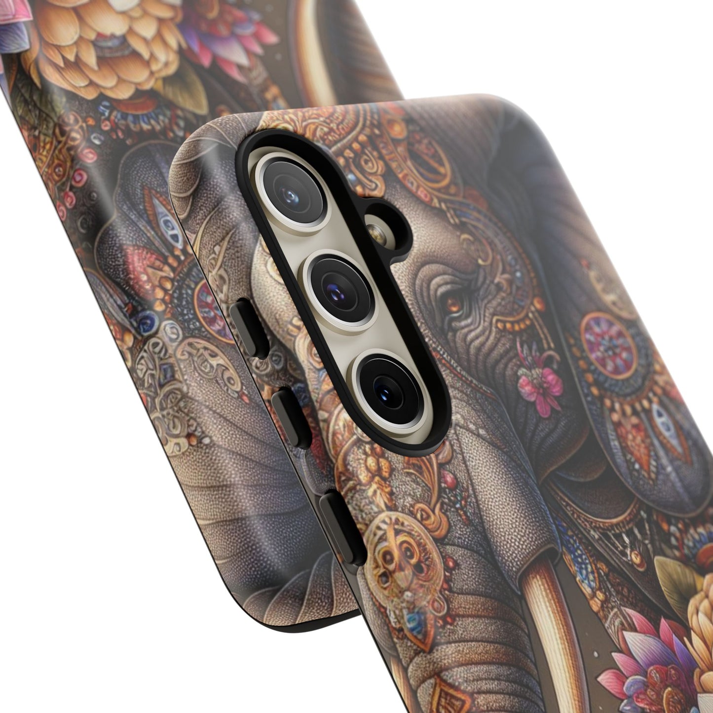Royal Ornate Elephant Mobile Cover – Luxurious Bohemian Art
