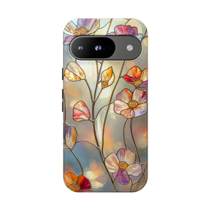 Petal Prism – Colorful Flower Stained Glass Phone Case for iPhone, Samsung & Pixel