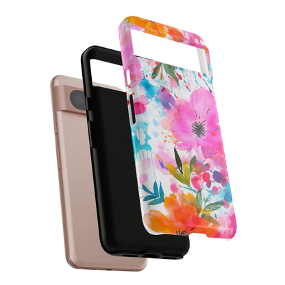 Vibrant Watercolor Floral Phone Case – Artistic & Colorful Design