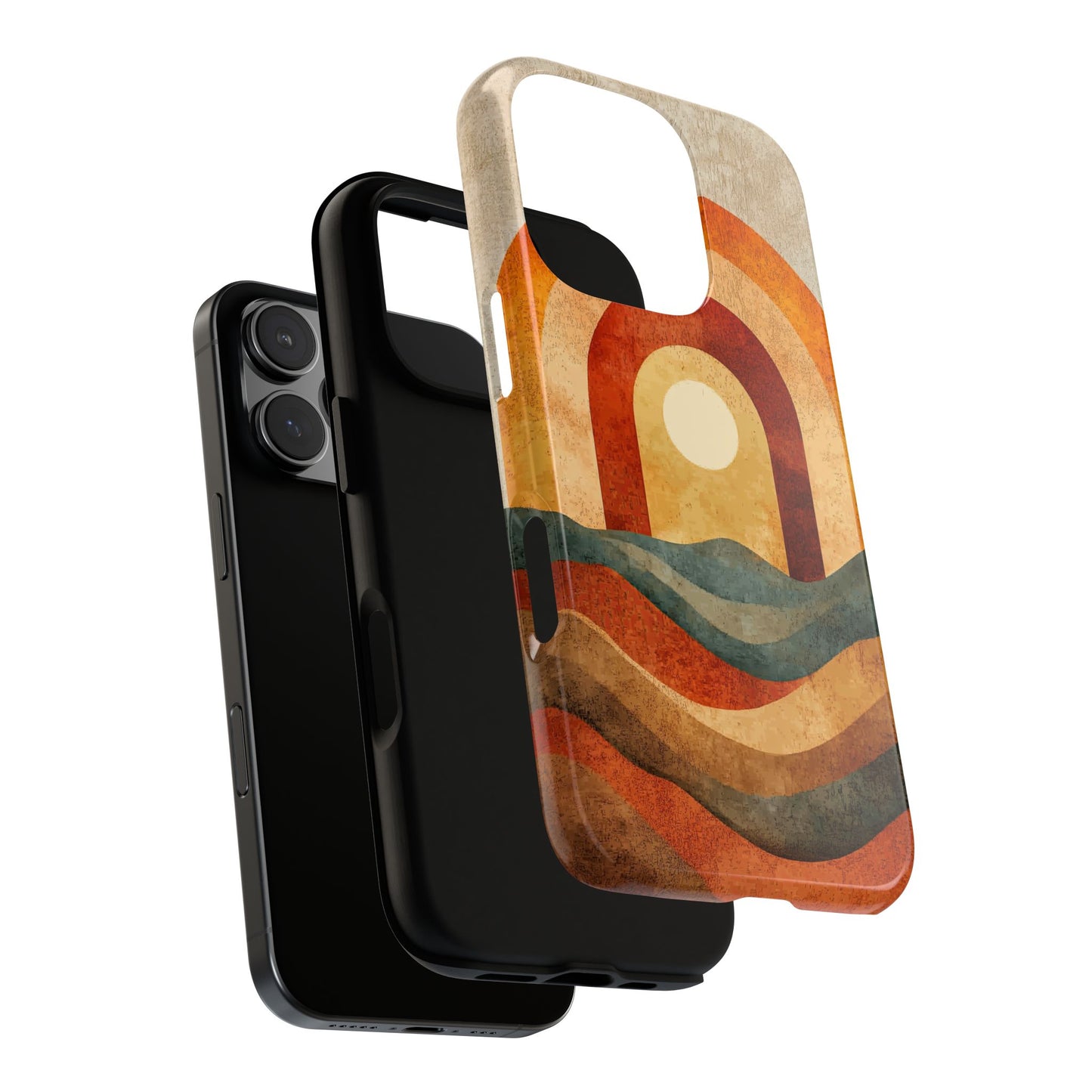 Vintage Sunset Boho Rainbow Phone Case for iPhone, Pixel & Samsung