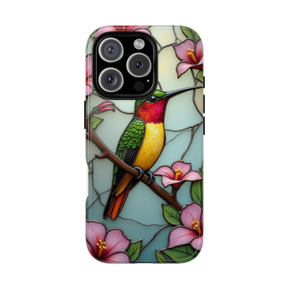 Elegant Hummingbird with Floral Mosaic | Artistic Nature Design