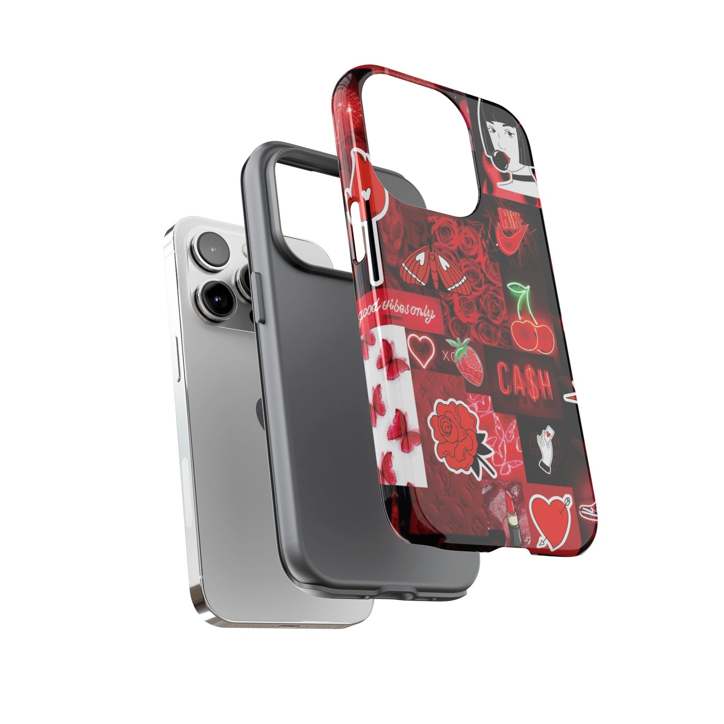 Red Pop Art Neon Vibes Phone Case