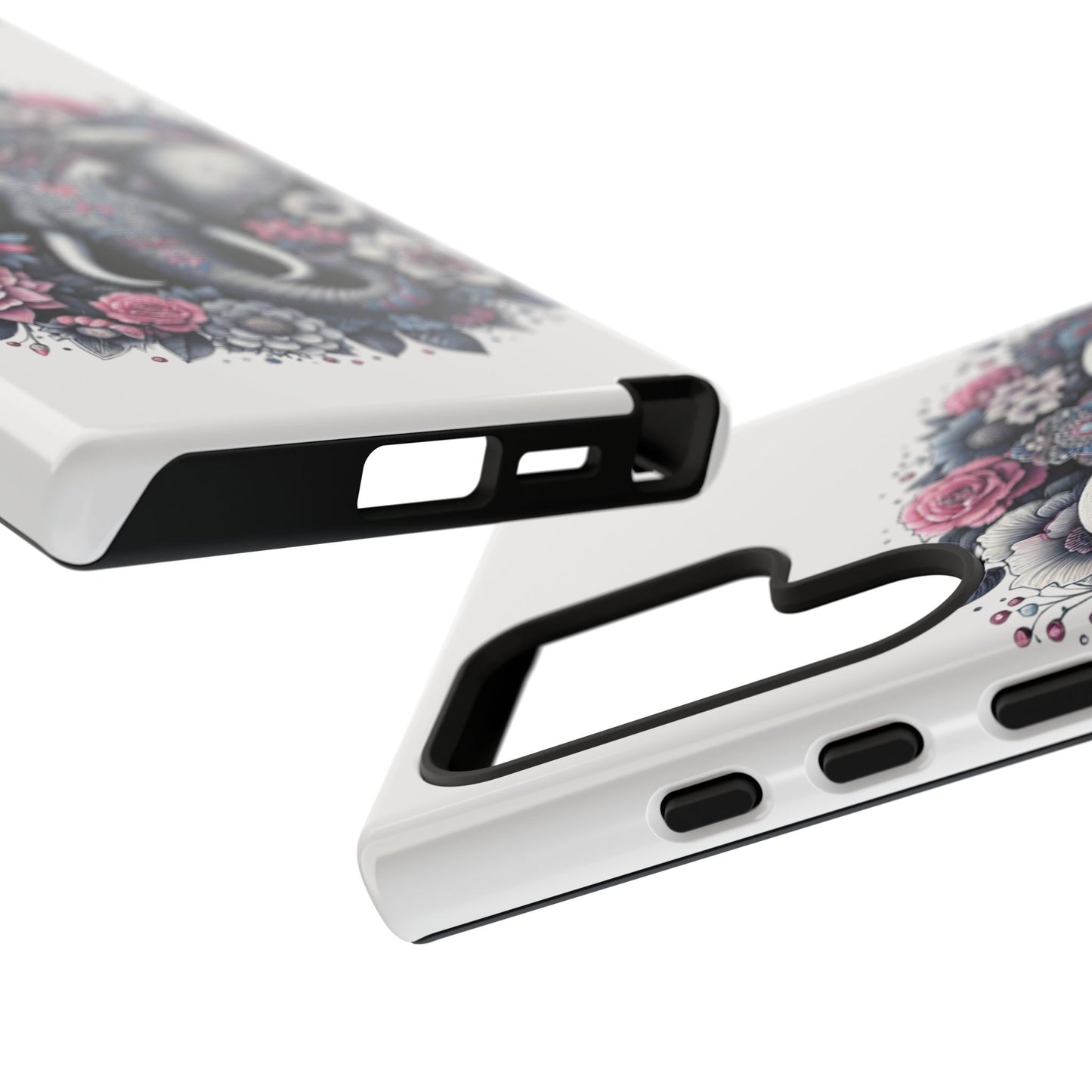 Ornate Floral Elephant Mobile Cover – Elegant Bohemian Art