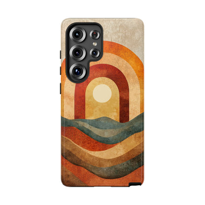 Vintage Sunset Boho Rainbow Phone Case for iPhone, Pixel & Samsung