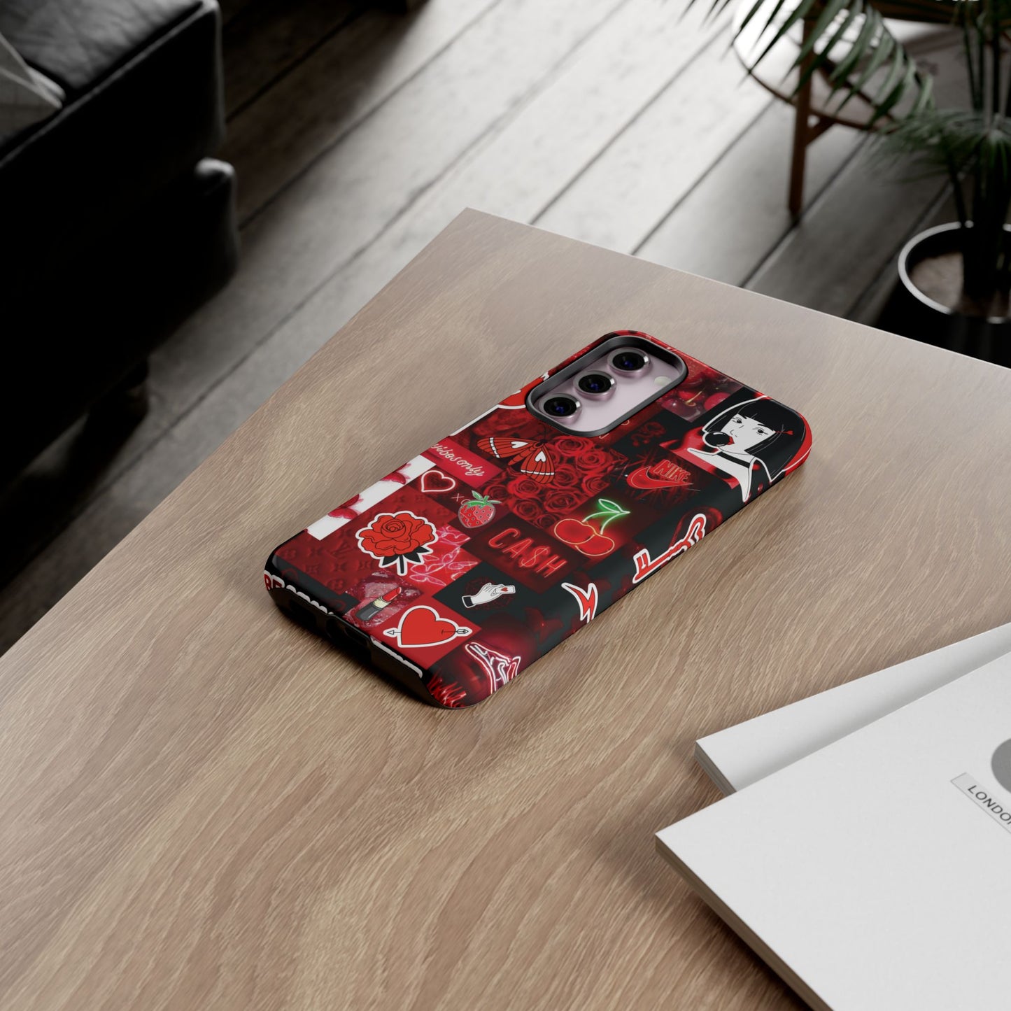 Red Pop Art Neon Vibes Phone Case
