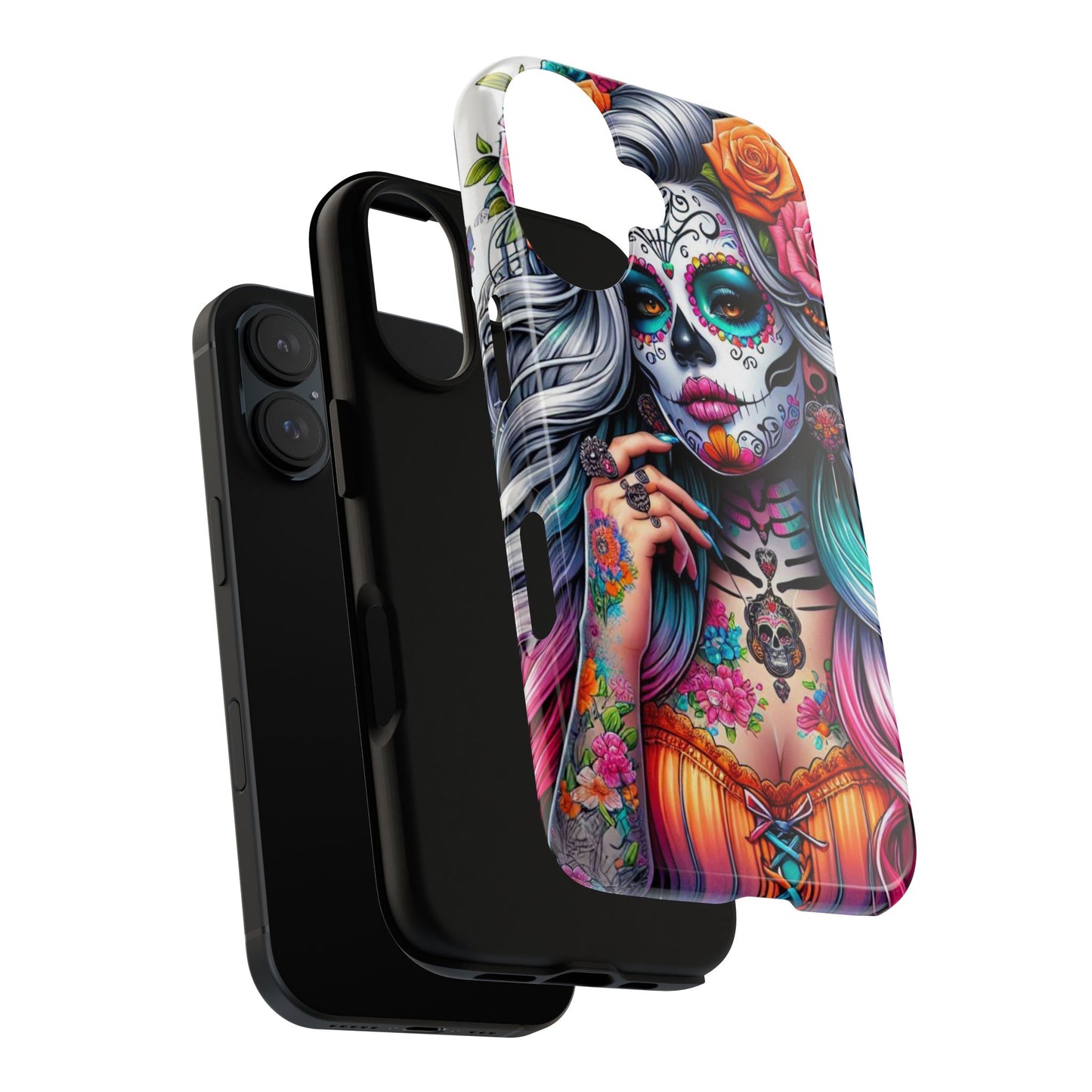 Sugar Skull Goddess – Día de los Muertos Floral Queen Mobile Cover